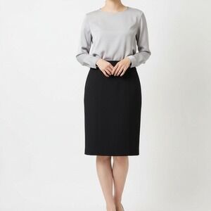 Banana Republic Womens Size 4 Black Stretch Cotton Viscose Pencil Skirt